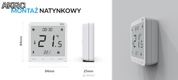 Tech Bezprzewodowy regulator. pokojowy dwustanowy T-3.2 do sterowania temperaturą